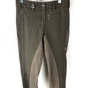 Pikeur Lucinda Girl Contras Full Seat Girl Breeches in Brown - S 158 cm /13 yrs